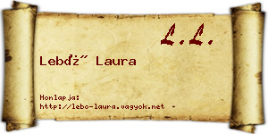 Lebó Laura névjegykártya